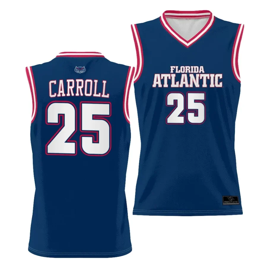 tre carroll navy full sublimated fau owlsalternate basketball jersey scaled