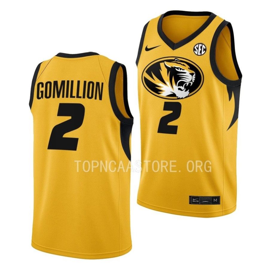 tre gomillion gold alternate basketball 2022 23 jersey scaled