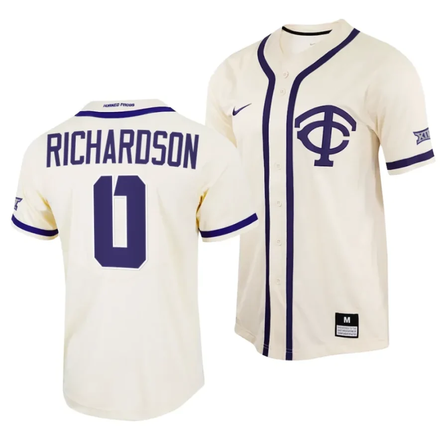 tre richardson tcu horned frogs 2023 big 12 baseball champions menreplica jersey scaled