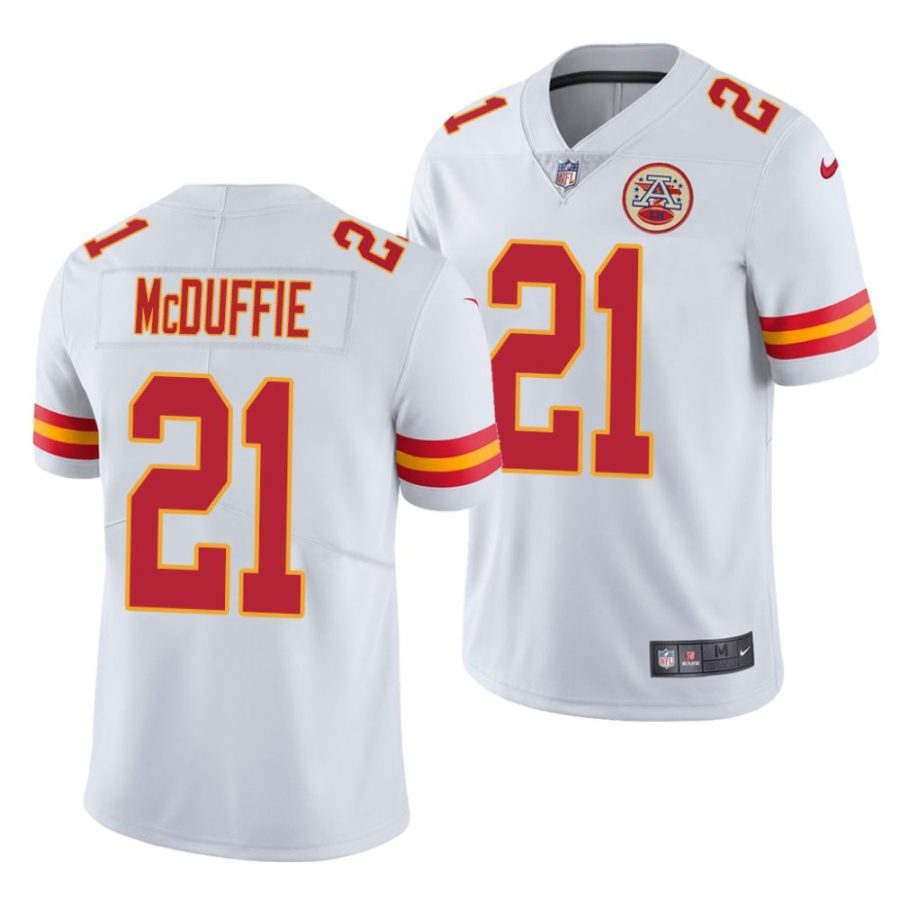 trent mcduffie kansas city chiefs 2022 nfl draft limited men white jersey scaled