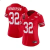treveyon henderson red ohio state buckeyes100th anniversary patch women jersey