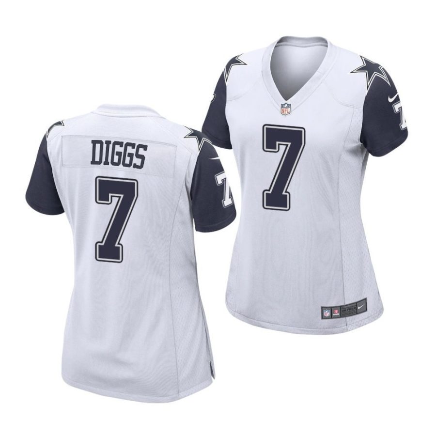 trevon diggs dallas cowboys 2020 nfl draft women's white jersey scaled