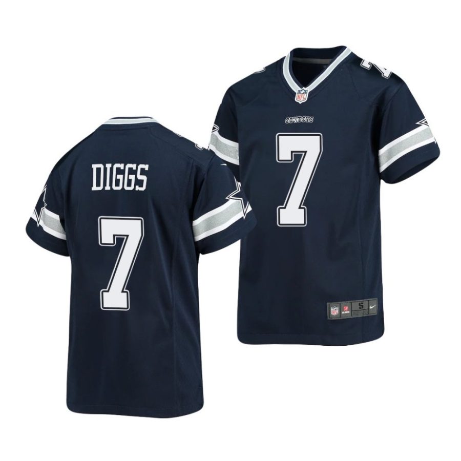 trevon diggs dallas cowboys 2020 nfl draft youth navy jersey scaled