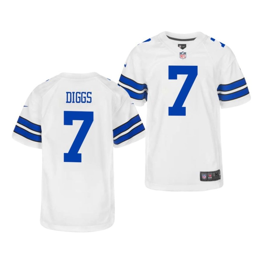 trevon diggs dallas cowboys 2020 nfl draft youth white jersey scaled