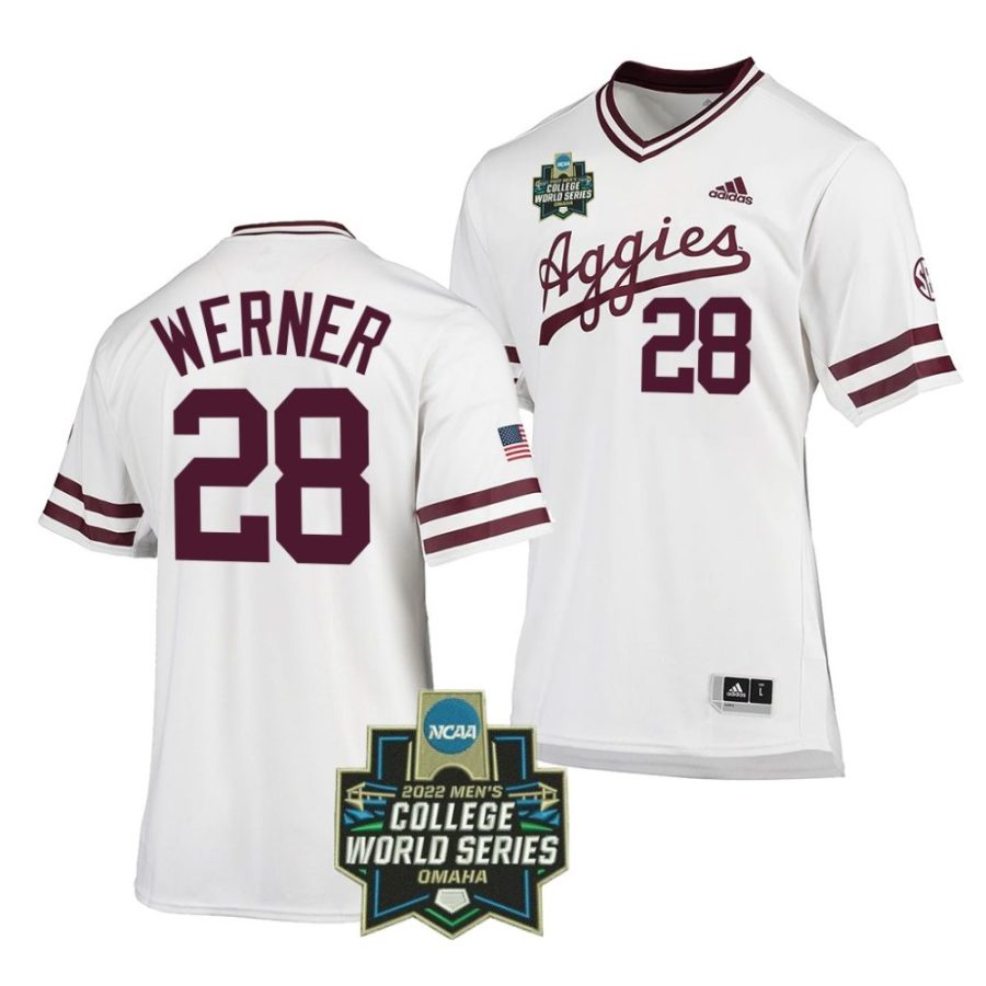 trevor werner texas a&m aggies 2022 college world series mensec baseball jersey scaled
