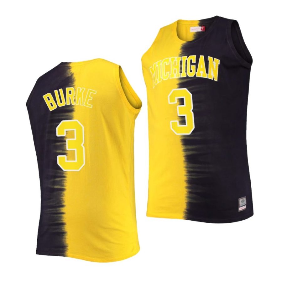 trey burke michigan wolverines classic tie dye color crash jersey scaled