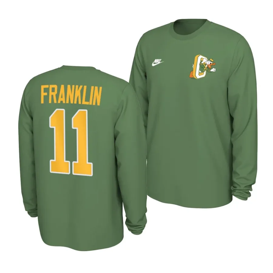 troy franklin long sleeve throwback green t shirts scaled