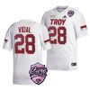 troy trojans kimani vidal white 2022 cure bowl football jersey scaled