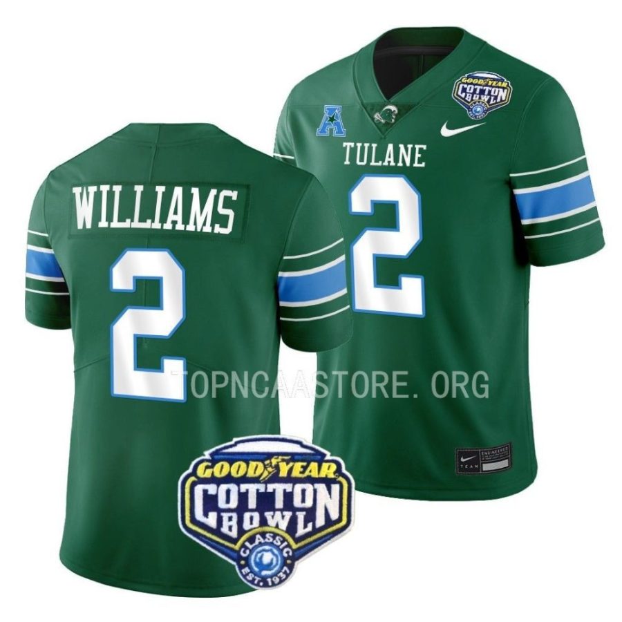 tulane green wave dorian williams green 2023 cotton bowl college football playoff jersey scaled