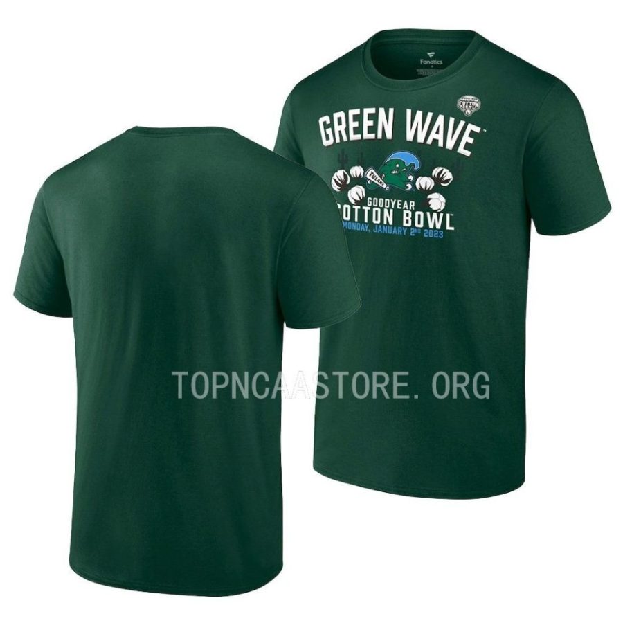 tulane green wave green 2023 cotton bowl gameday stadium men t shirt scaled