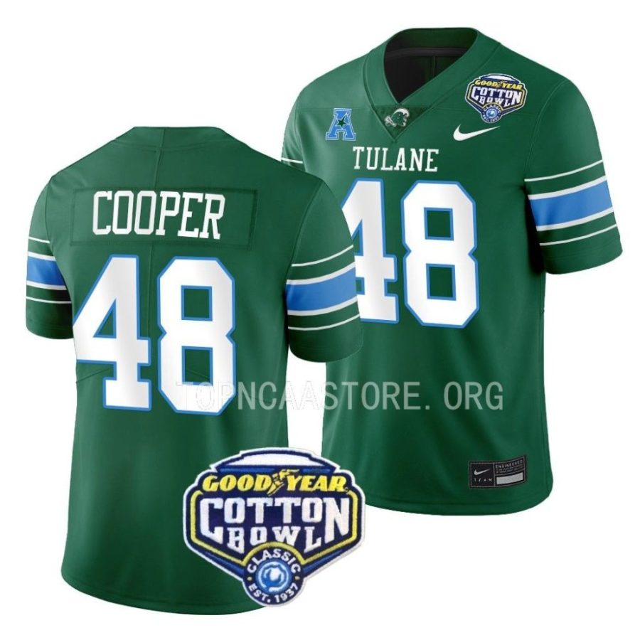 tulane green wave keith cooper green 2023 cotton bowl college football playoff jersey scaled