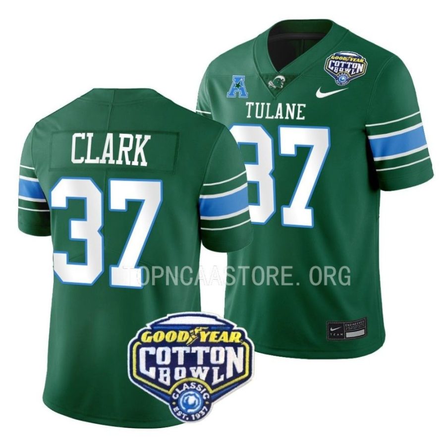tulane green wave macon clark green 2023 cotton bowl college football playoff jersey scaled