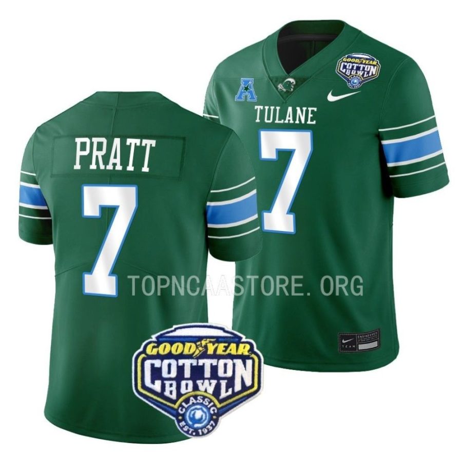 tulane green wave michael pratt green 2023 cotton bowl college football playoff jersey scaled