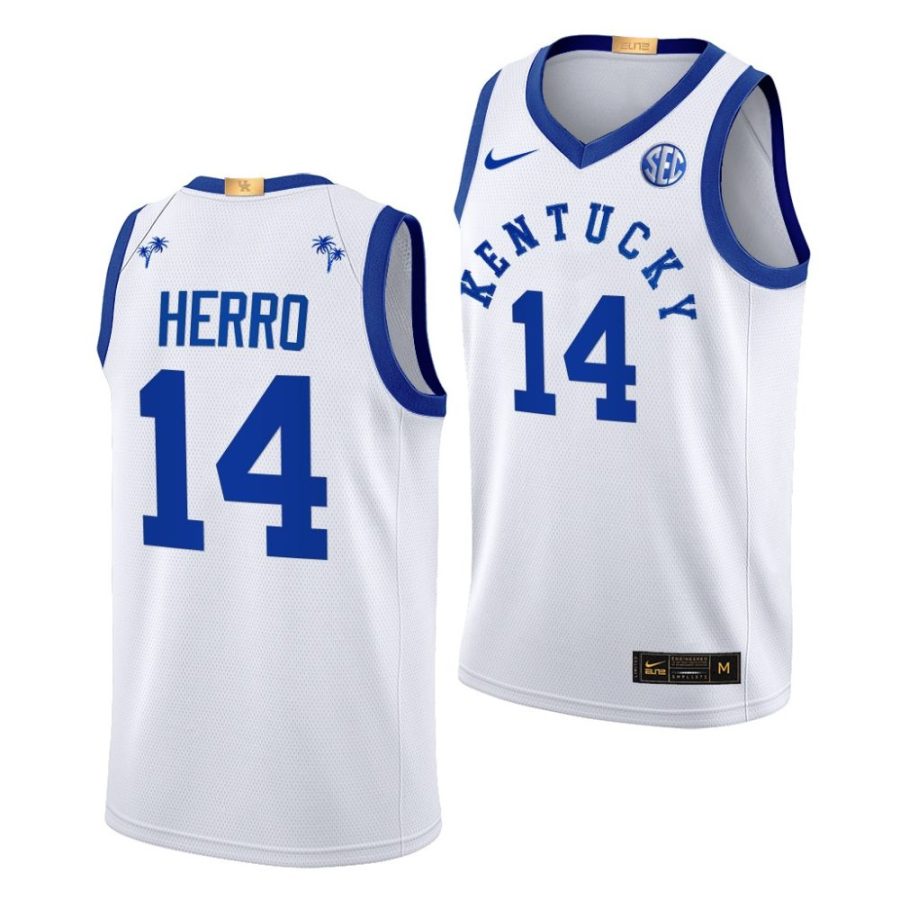 tyler herro white 2022 big blue bahamas kentucky wildcatsalumni jersey scaled