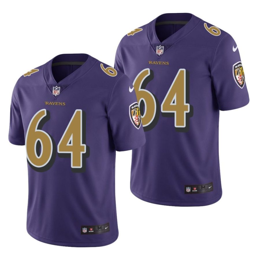 tyler linderbaum baltimore ravens 2022 nfl draft limited men purple jersey scaled