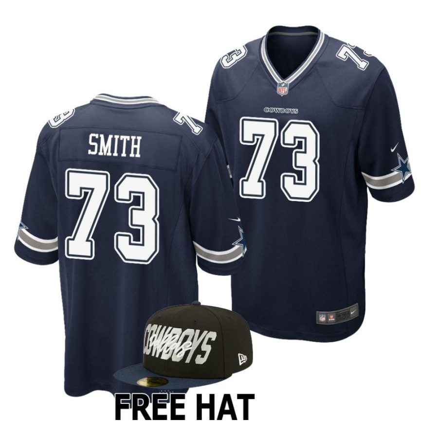 tyler smith dallas cowboys 2022 nfl draft game men navy jersey scaled