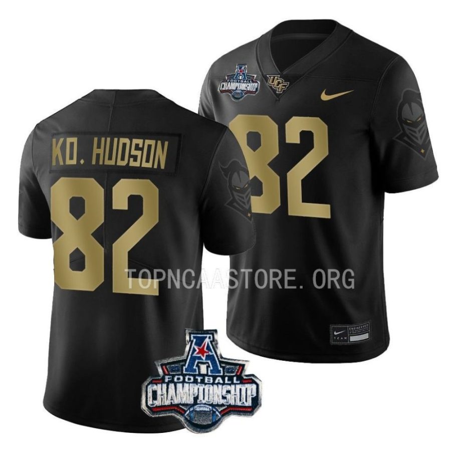 ucf knights alec holler black 2022 acc championship gold jersey scaled