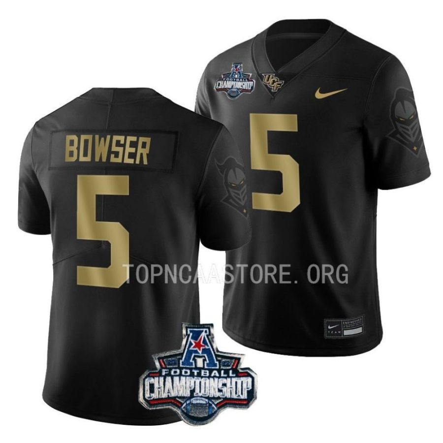 ucf knights isaiah bowser black 2022 acc championship gold jersey scaled