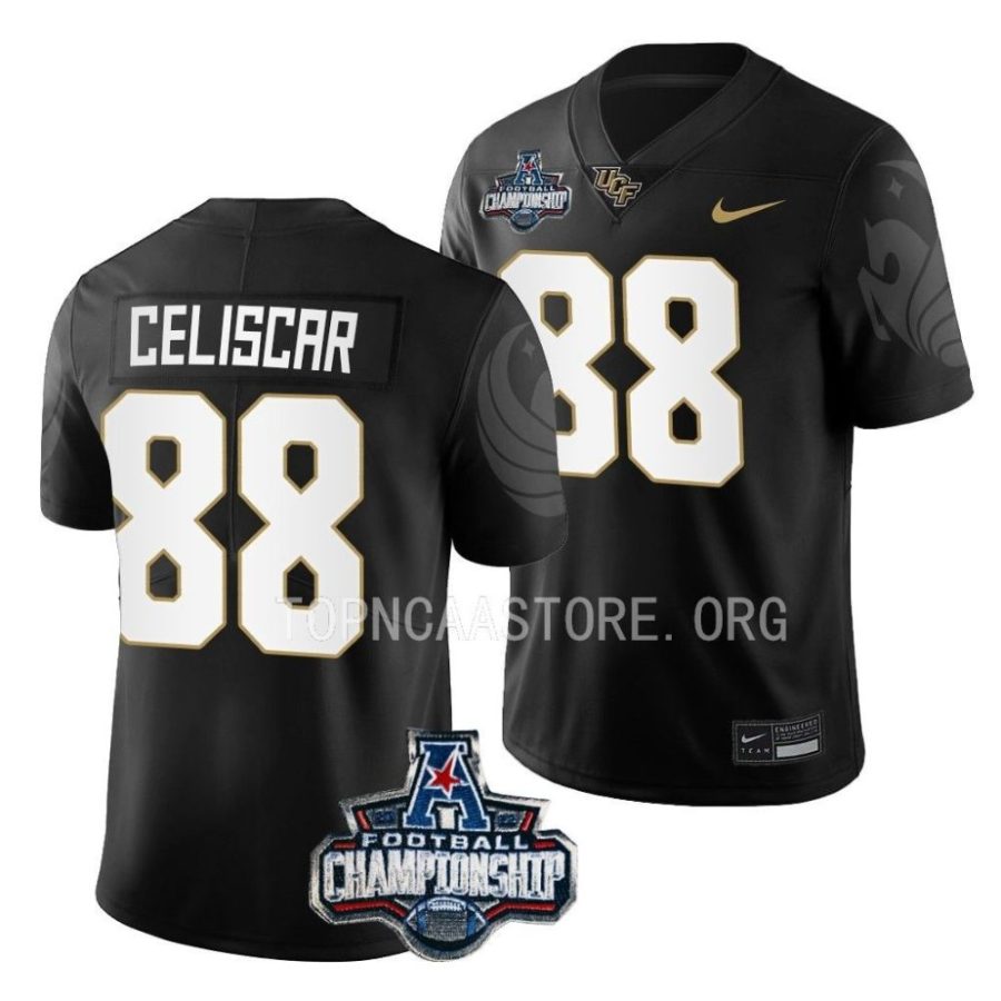 ucf knights josh celiscar black 2022 acc championship football jersey scaled