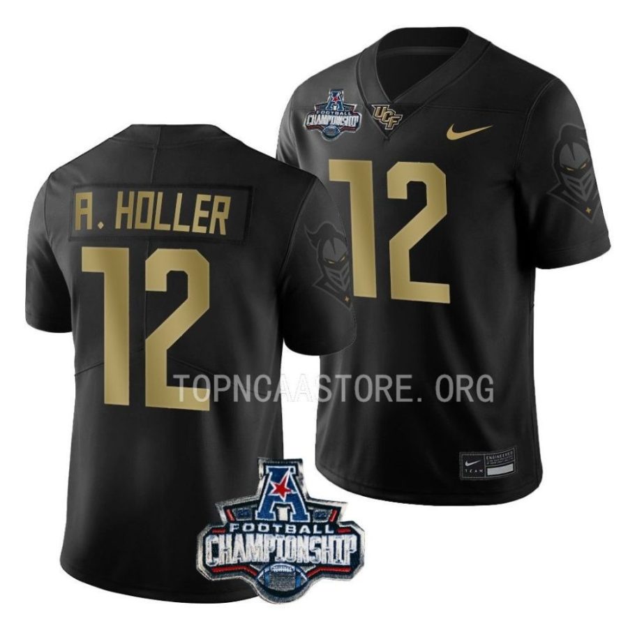 ucf knights justin hodges black 2022 acc championship gold jersey scaled