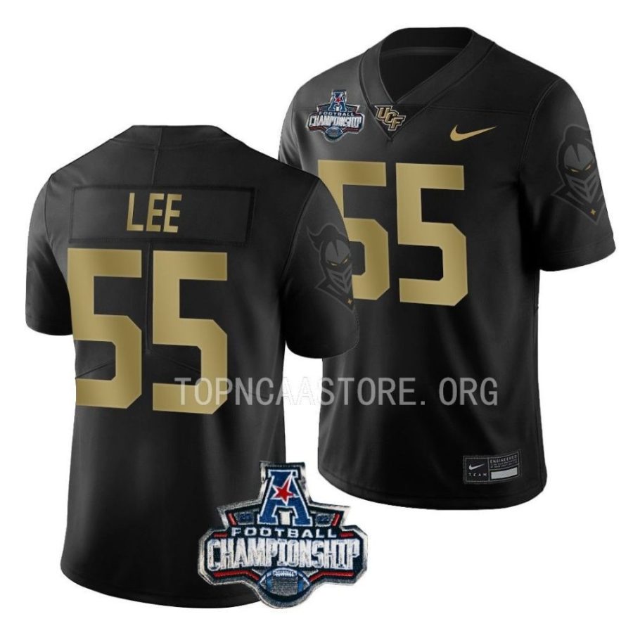 ucf knights matthew lee black 2022 acc championship gold jersey scaled