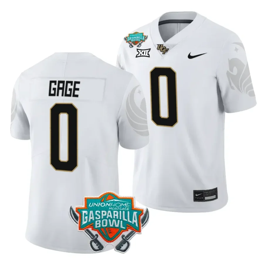 ucf knights stacy gage white 2023 gasparilla bowl football jersey scaled