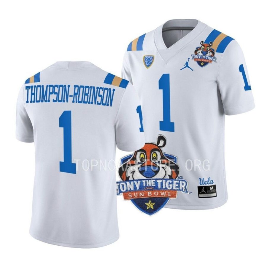 ucla bruins dorian thompson robinson white 2022 tony the tiger sun bowl football jersey scaled