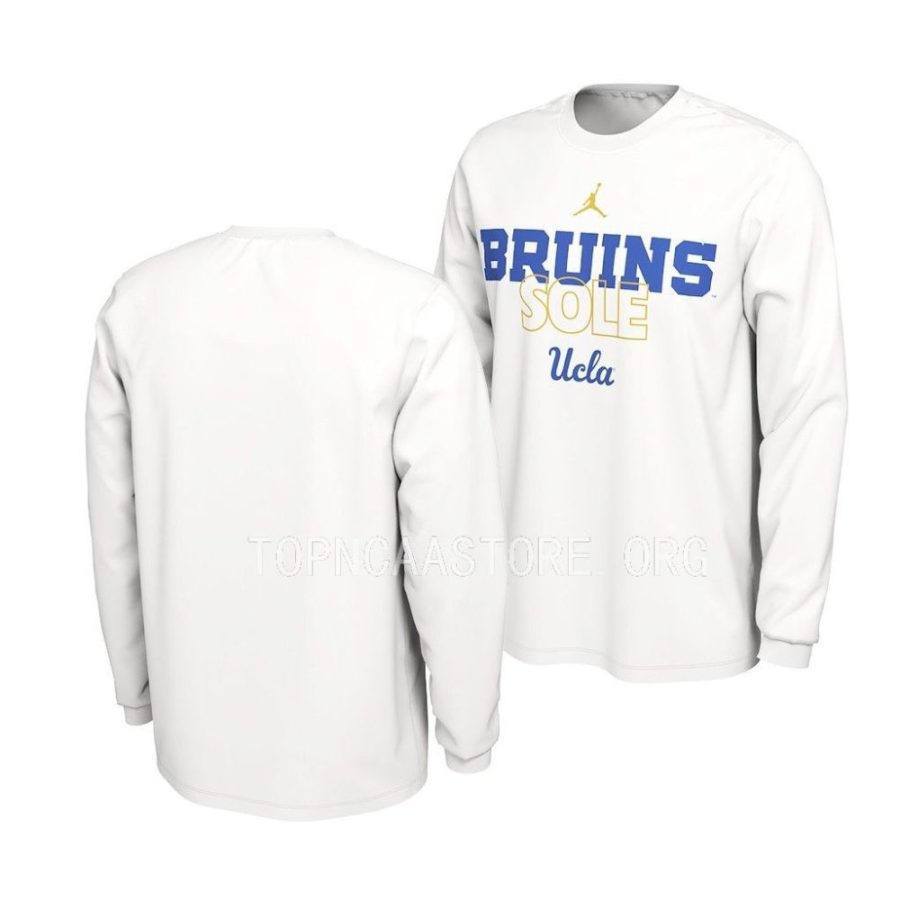 ucla bruins white on court long sleevecollege basketball men t shirt scaled