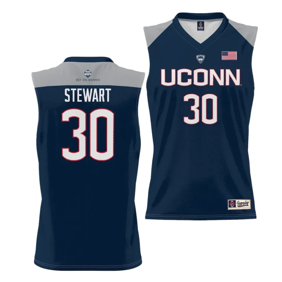 uconn huskies breanna stewart youth navy women's basketball jersey scaled