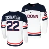 uconn huskies hudson schandor 2023 24 college hockey white replica jersey scaled