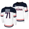 uconn huskies matthew wood 2023 24 college hockey white replica jersey scaled