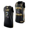 unc basketball caleb love 2022 ncaa march madness golden diamond edition black jersey scaled