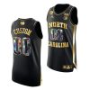 unc basketball custom 2022 ncaa march madness golden diamond edition black jersey scaled