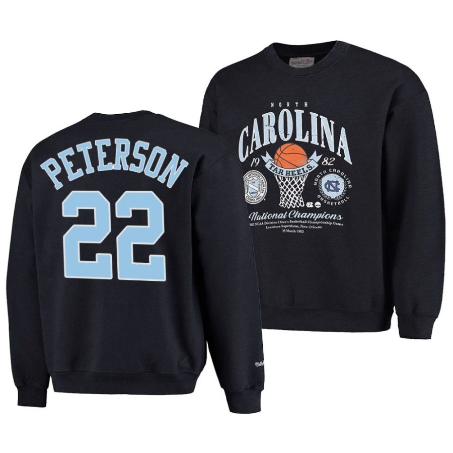 unc tar heels buzz peterson black ncaa 82 champs premium crew jumpervintage wash sweatshirt scaled