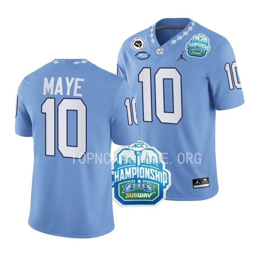 unc tar heels drake maye blue 2022 acc championship college football jersey scaled