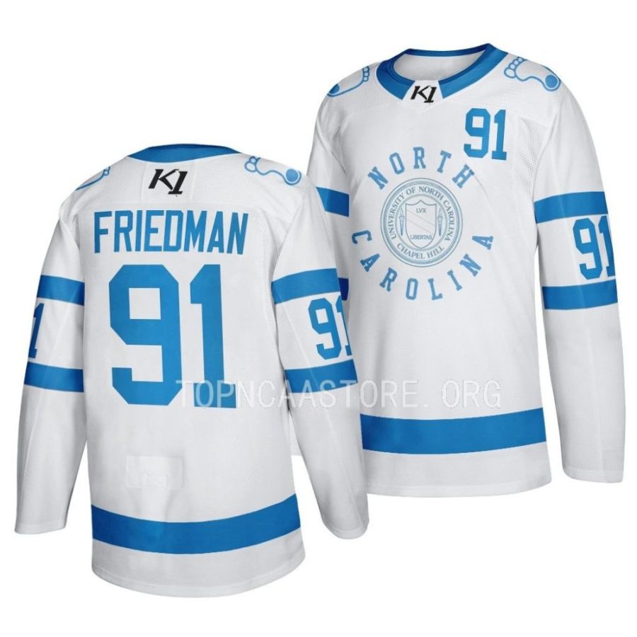 unc tar heels noah friedman 2023 frozen finley white stadium series jersey scaled