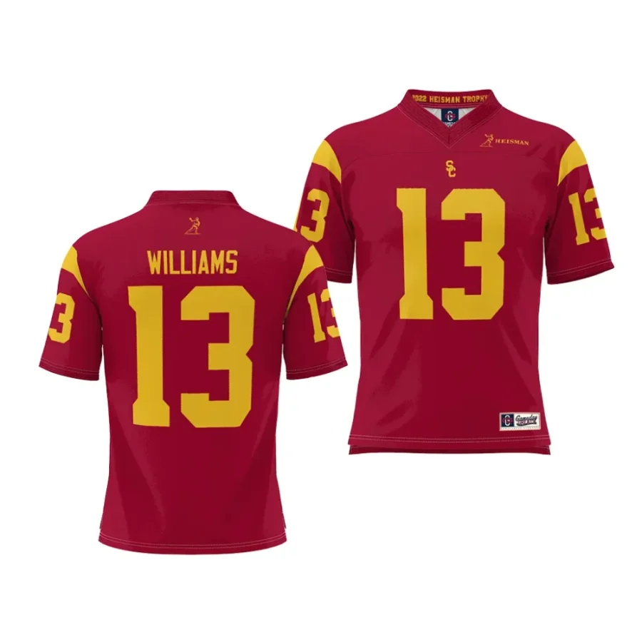 usc trojans caleb williams cardinal heisman memorial football jersey scaled