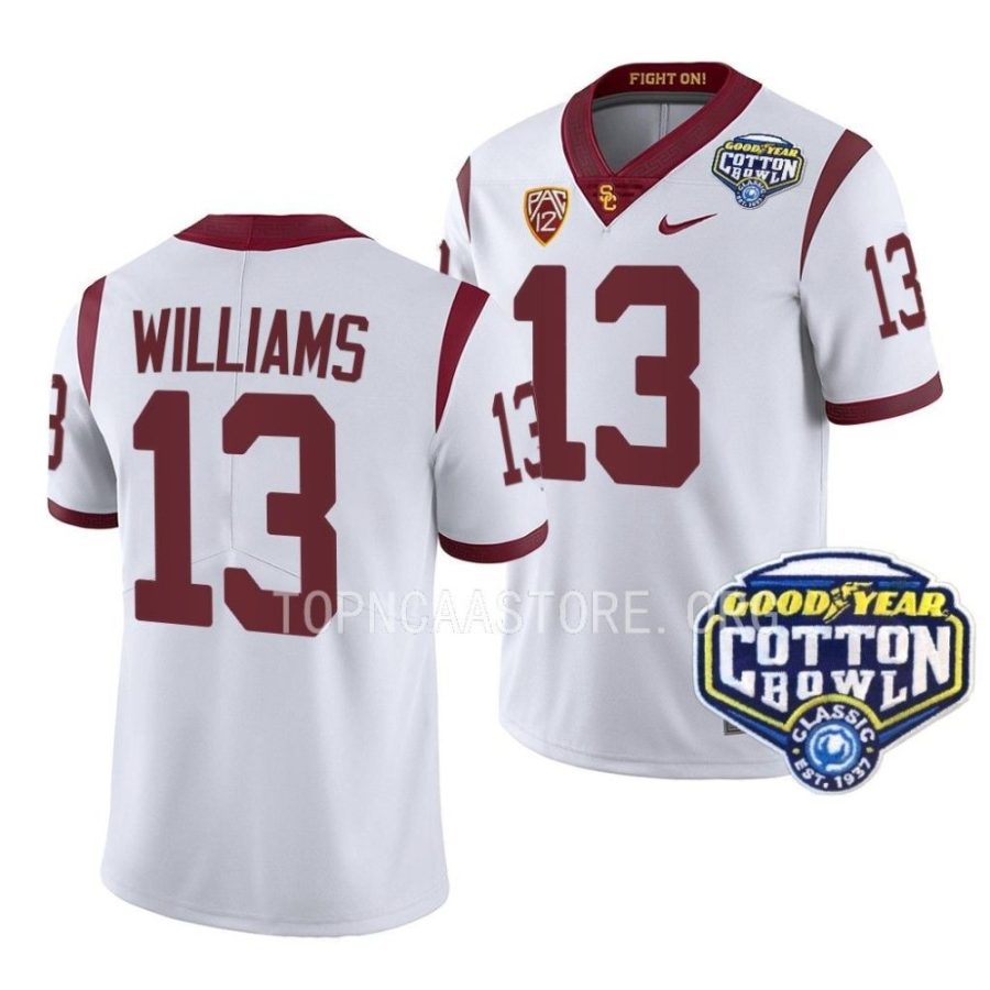 usc trojans caleb williams white 2023 cotton bowl college football jersey scaled