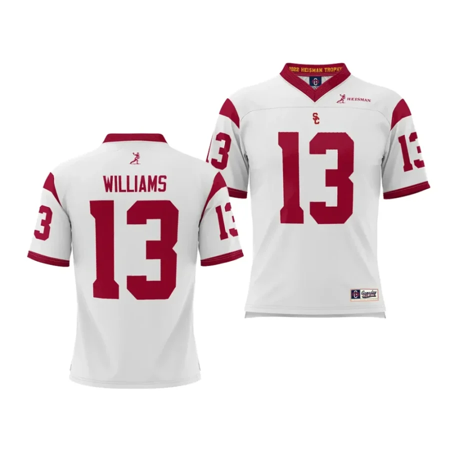 usc trojans caleb williams youth white heisman memorial jersey scaled