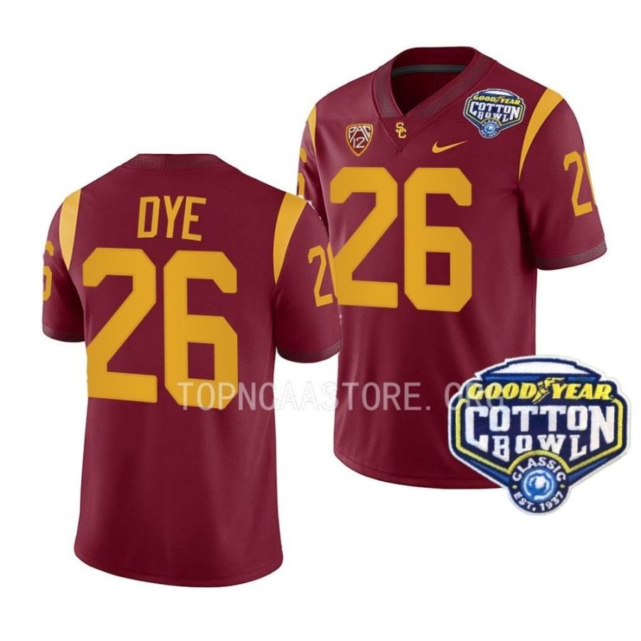 usc trojans travis dye cardinal 2023 cotton bowl college football jersey scaled