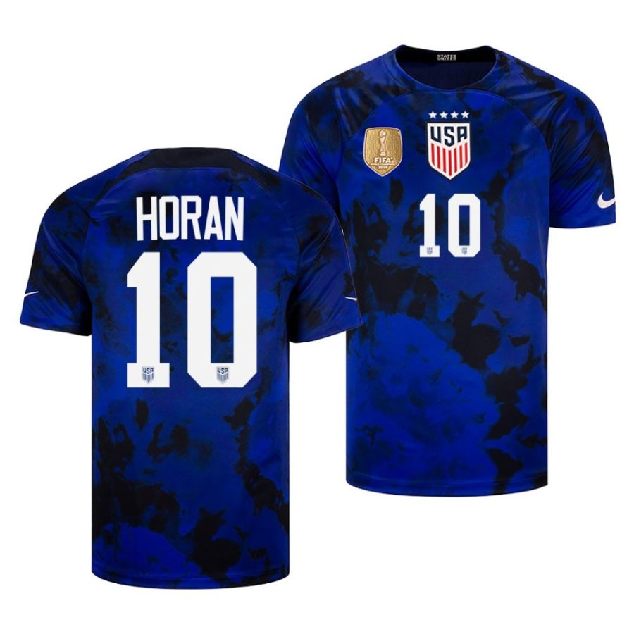 uswnt lindsey horan blue fifa badge away jersey scaled