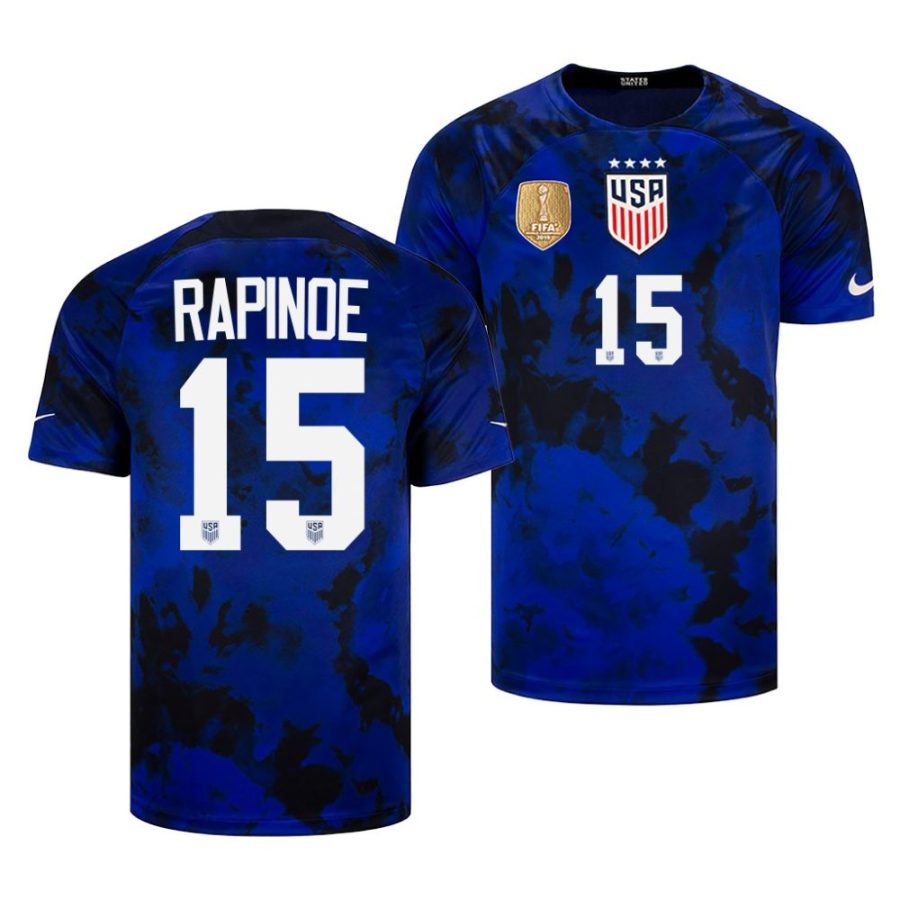 uswnt megan rapinoe blue fifa badge away jersey scaled