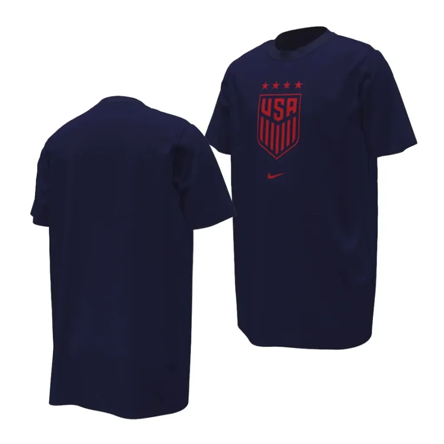 uswnt navy crest youth t shirt scaled