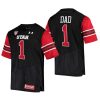 utah utes black 2022 fathers day gift greatest dad jersey scaled