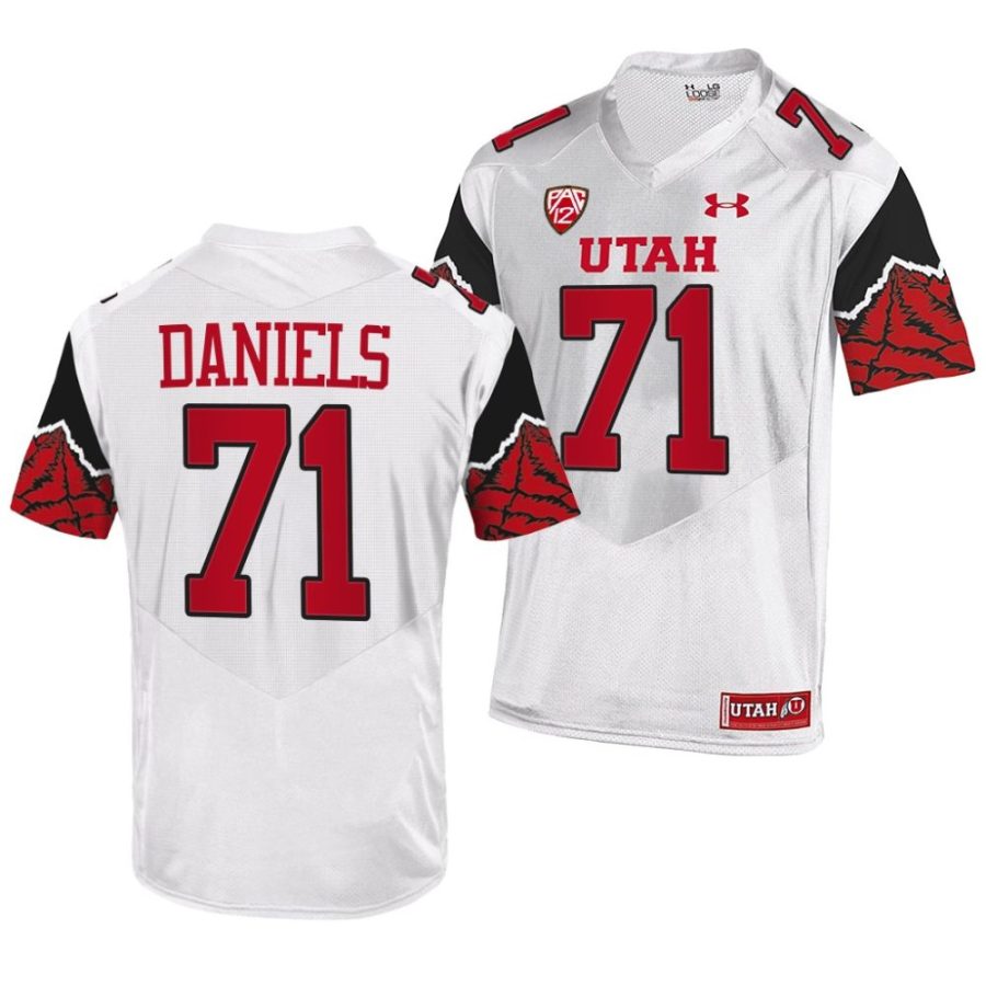 utah utes braeden daniels white college football jersey scaled