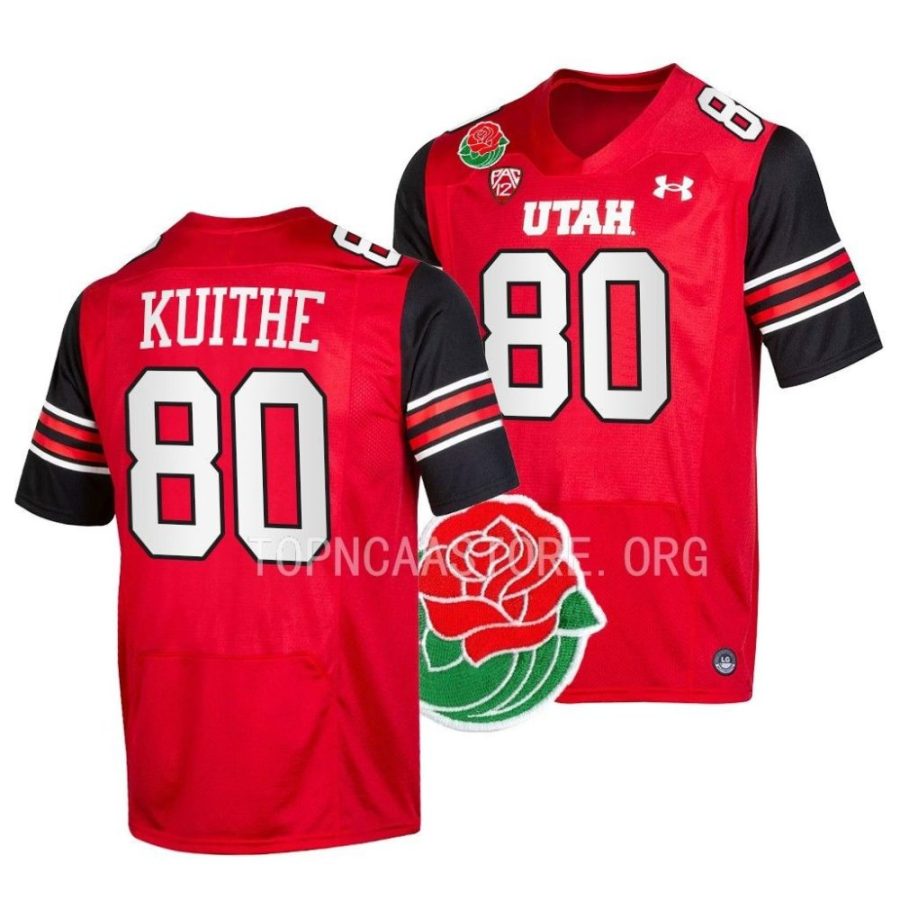 utah utes brant kuithe red 2023 rose bowl college football jersey scaled