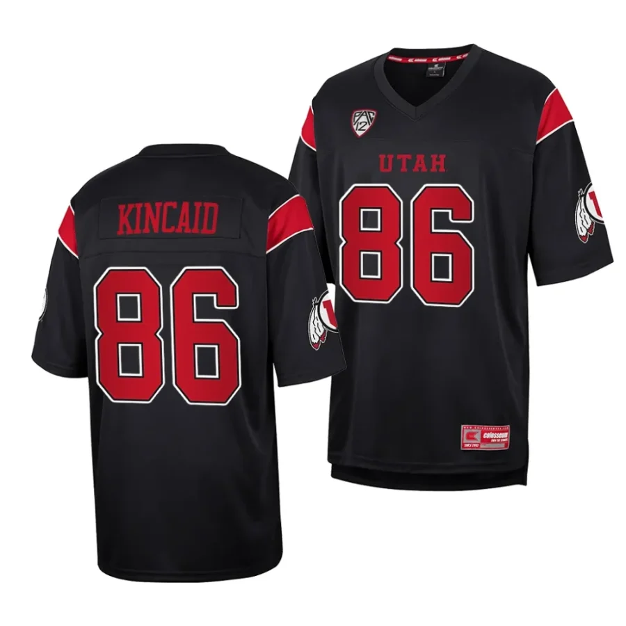 utah utes dalton kincaid black replica football throwback jersey scaled