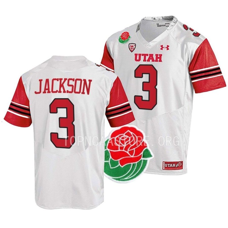 utah utes ja'quinden jackson white 2023 rose bowl college football jersey scaled
