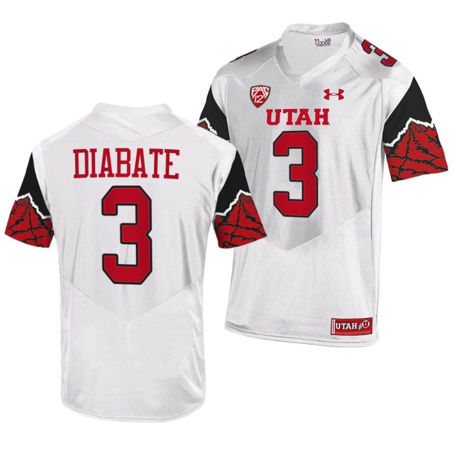 utah utes mohamoud diabate white college football jersey scaled