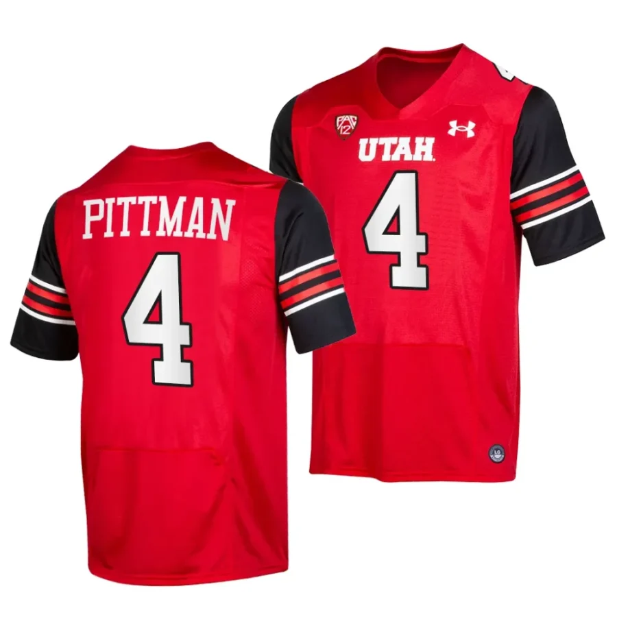 utah utes mycah pittman red college football team wordmark jersey scaled